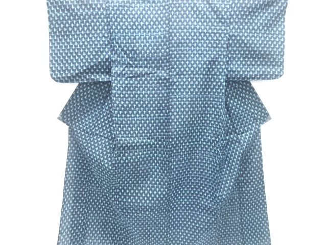 JAPANESE KIMONO / ANTIQUE HITOE KIMONO / COTTON / KURUME CROSS KASURI
